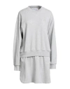 Jw Anderson Woman Mini Dress Light Grey Size L Cotton In Gray