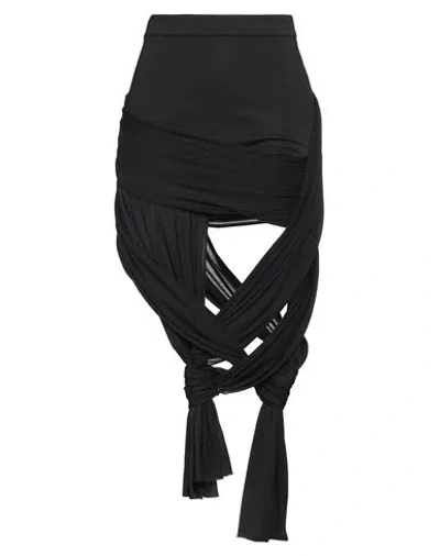 JW ANDERSON JW ANDERSON WOMAN MINI SKIRT BLACK SIZE 6 POLYESTER, ELASTANE