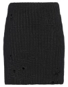 Jw Anderson Ribbed Knit Mini Skirt With Distressed Effect In Black