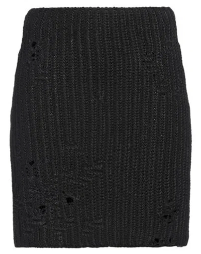 JW ANDERSON JW ANDERSON WOMAN MINI SKIRT BLACK SIZE M COTTON, ACRYLIC