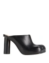 Jw Anderson J. W. Anderson Black Nappa Leather Paw Mules In Black