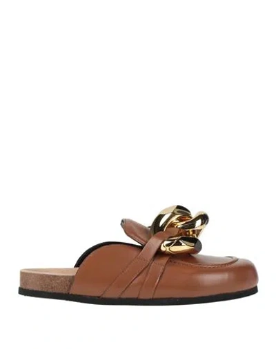 Jw Anderson Woman Mules & Clogs Brown Size 10 Leather