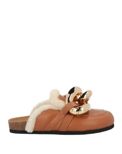 Jw Anderson Woman Mules & Clogs Brown Size 6 Leather