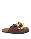 Jw Anderson Woman Mules & Clogs Chocolate Brown Size 5 Calfskin