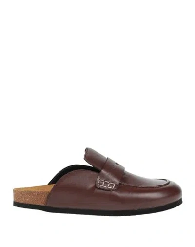 Jw Anderson Woman Mules & Clogs Chocolate Brown Size 7 Leather
