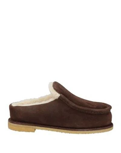 JW ANDERSON JW ANDERSON WOMAN MULES & CLOGS DARK BROWN SIZE 8 CALFSKIN