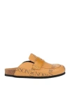 Jw Anderson Logo Leather Mule In Yellow