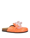 Jw Anderson Woman Mules & Clogs Orange Size 7 Leather In Orange