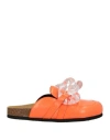 Jw Anderson Woman Mules & Clogs Orange Size 7 Leather