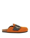 Jw Anderson Woman Mules & Clogs Orange Size 8 Leather, Textile Fibers