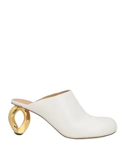 Jw Anderson Woman Mules & Clogs White Size 8 Lambskin