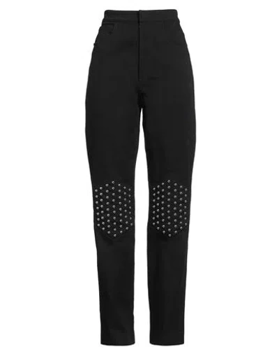 Jw Anderson Woman Pants Black Size 8 Cotton, Polyurethane