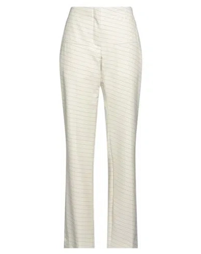 Jw Anderson Woman Pants Ivory Size 10 Wool, Polyester, Elastane In White