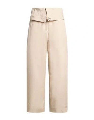 Jw Anderson Woman Pants Ivory Size 4 Viscose, Silk In Neutral