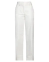 Jw Anderson Woman Pants Ivory Size 8 Cotton, Elastane In White