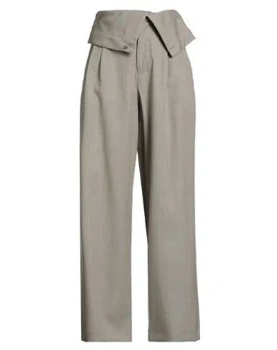 Jw Anderson Woman Pants Khaki Size 8 Wool In Gray