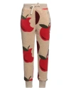 Jw Anderson Printed Fleece Sweatpants In Beige