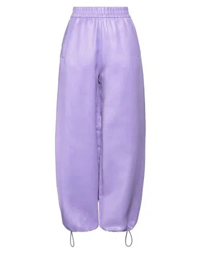 JW ANDERSON JW ANDERSON WOMAN PANTS MAUVE SIZE 8 VISCOSE, ACETATE