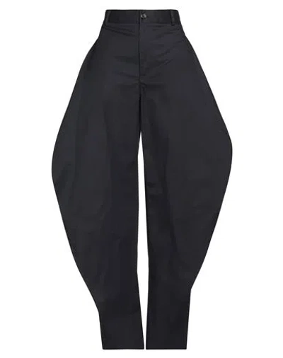 Jw Anderson Woman Pants Midnight Blue Size L Cotton, Elastane In Blue