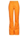 Jw Anderson Woman Pants Orange Size 4 Lambskin In Orange