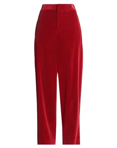 JW ANDERSON JW ANDERSON WOMAN PANTS RED SIZE 6 COTTON, POLYESTER