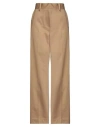 Jw Anderson Woman Pants Sand Size 2 Cotton, Elastane In Brown