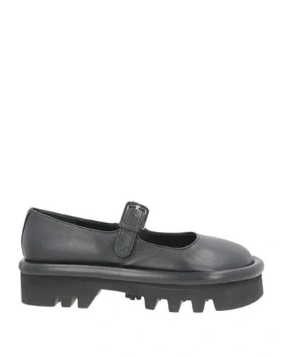 Jw Anderson Woman Pumps Black Size 8 Soft Leather, Textile Fibers