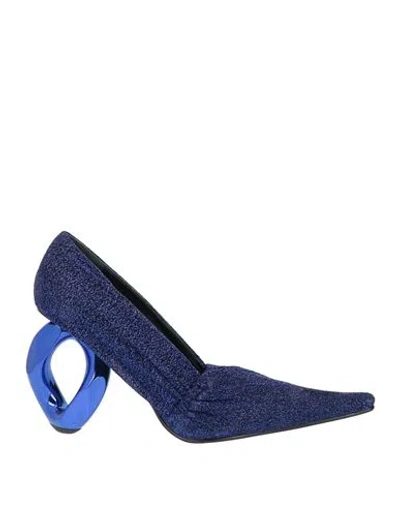 Jw Anderson Woman Pumps Blue Size 7 Textile Fibers