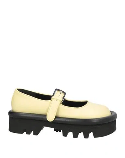 Jw Anderson Woman Pumps Pastel Yellow Size 7 Leather In Gold