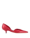 Jw Anderson Woman Pumps Red Size 8 Lambskin In Red