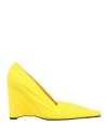 Jw Anderson Woman Pumps Yellow Size 9 Textile Fibers In Yellow