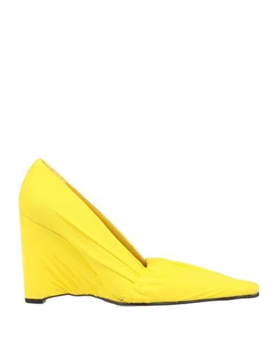 Jw Anderson Woman Pumps Yellow Size 9 Textile Fibers