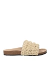 Jw Anderson Crochet Comfort Easy Slide Sandals In Beige