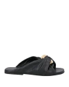 Jw Anderson Woman Sandals Black Size 6 Lambskin In Black