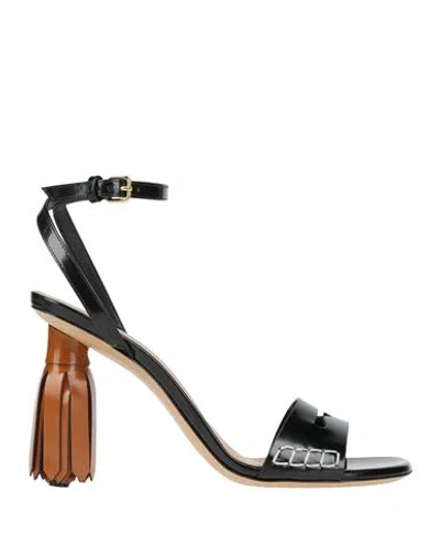 Jw Anderson Woman Sandals Black Size 8 Cow Leather