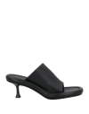 Jw Anderson Black Bumper Tube Sandals In Black