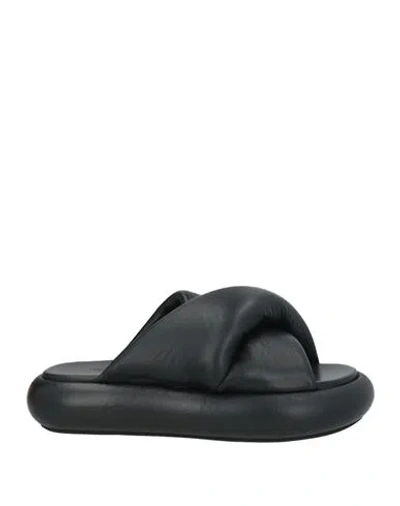 Jw Anderson Woman Sandals Black Size 8 Lambskin