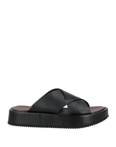 Jw Anderson Woman Sandals Black Size 8 Leather