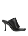 Jw Anderson Woman Sandals Black Size 8 Leather
