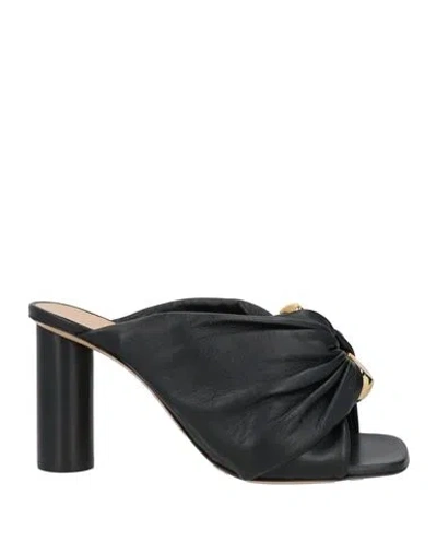 Jw Anderson Woman Sandals Black Size 8 Leather