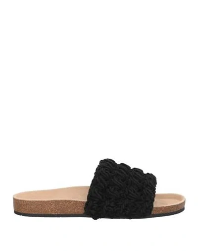 Jw Anderson Woman Sandals Black Size 8 Textile Fibers