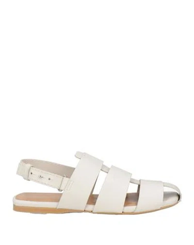 Jw Anderson Woman Sandals Cream Size 8 Leather In White