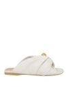 Jw Anderson Woman Sandals Ivory Size 8 Leather In White