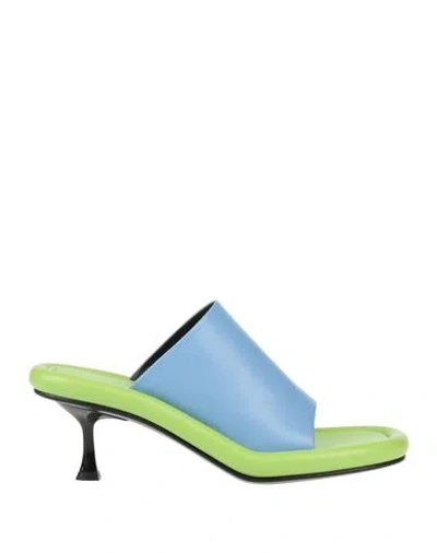 Jw Anderson Woman Sandals Light Blue Size 8 Leather