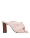 Jw Anderson Woman Sandals Light Pink Size 7 Lambskin In Pink