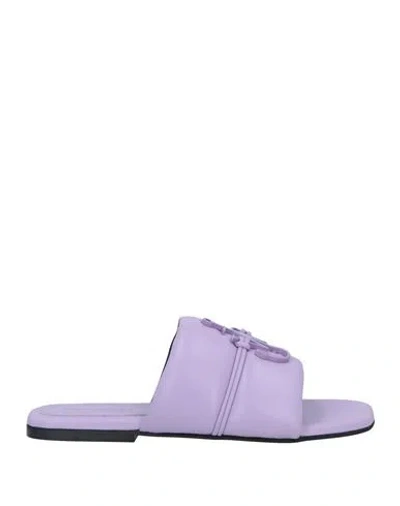 Jw Anderson Woman Sandals Light Purple Size 10 Lambskin