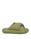 Jw Anderson Woman Sandals Military Green Size 8 Lambskin