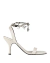 Jw Anderson Woman Sandals Off White Size 8 Leather