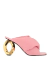 Jw Anderson Woman Sandals Pink Size 8 Leather