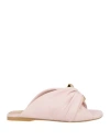 Jw Anderson Twist Chain Leather Slide Sandals In Pink